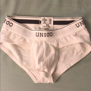 Unico white pouch brief